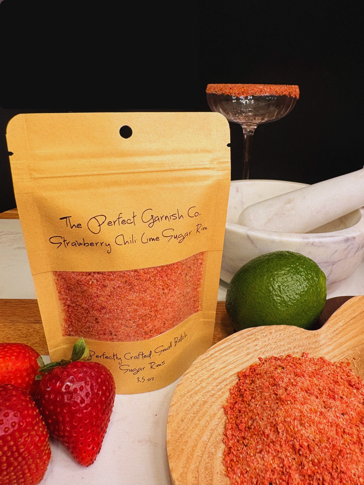 Strawberry Chili Lime Sugar Rim